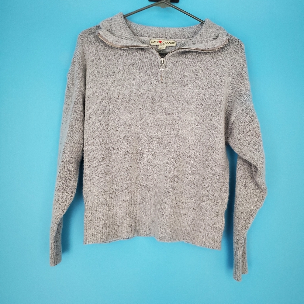 Love Change Sweater Size Small Light Silver